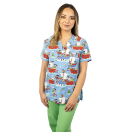 Bluza medicala imprimata Lotus 1