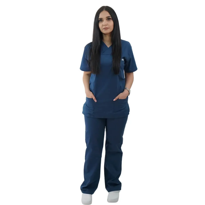Costum medical Lotus 2, Basic 1, turcoaz inchis - imagine 1