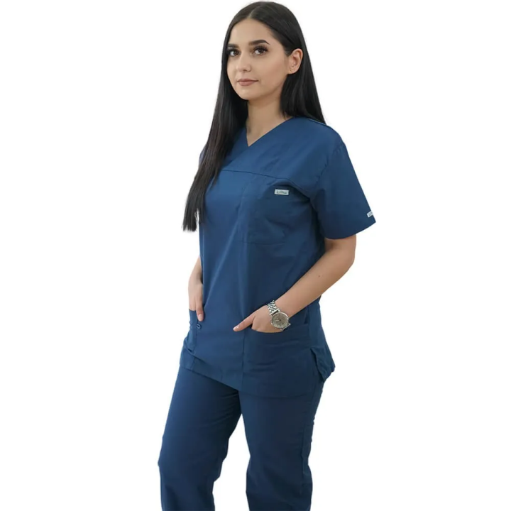 Costum medical Lotus 2, Basic 1, turcoaz inchis - imagine 4