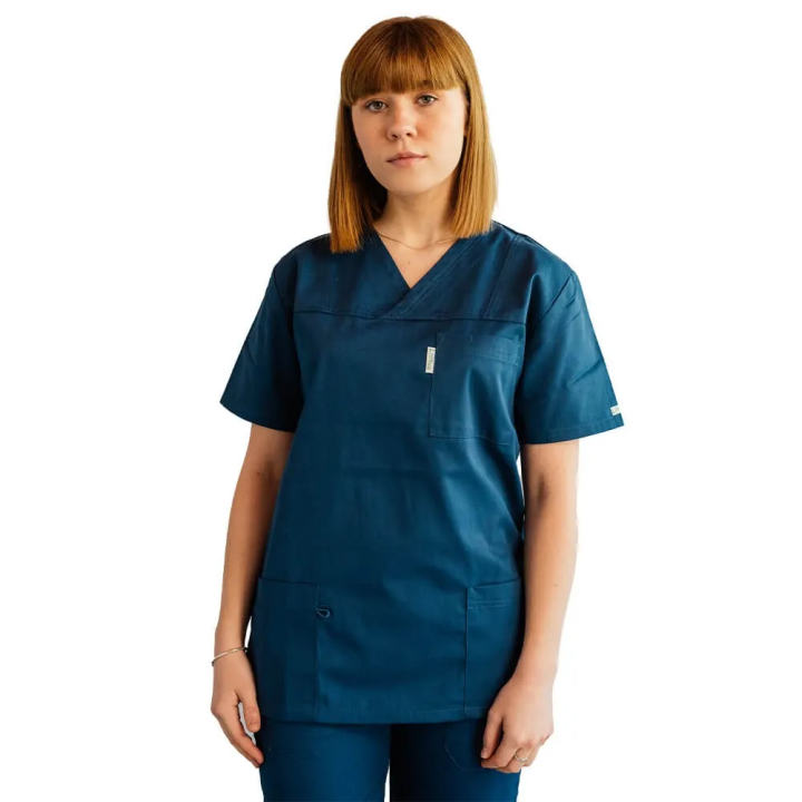 Costum medical Lotus 2, Basic 1, turcoaz inchis - imagine 6