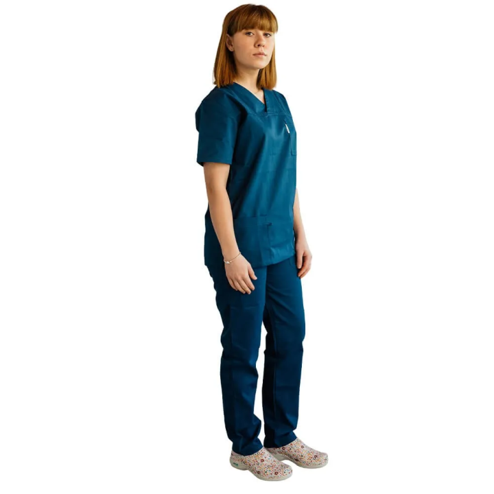 Costum medical Lotus 2, Basic 1, turcoaz inchis - imagine 7