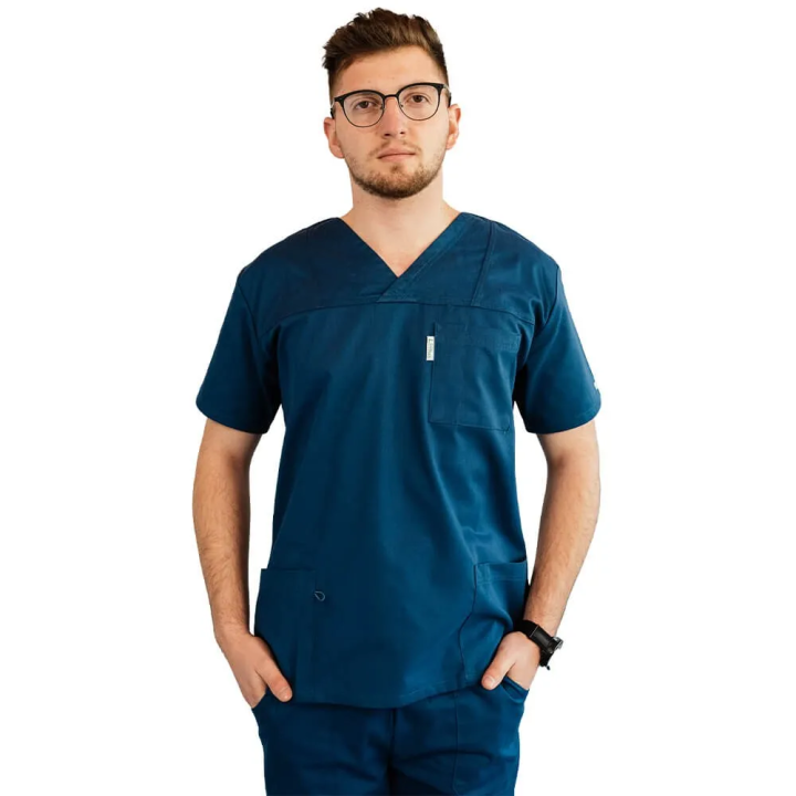 Costum medical Lotus 2, Basic 1, turcoaz inchis - imagine 10
