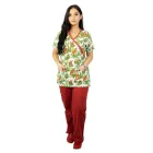 Bluza medicala imprimata Lotus 1
