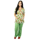 Bluza medicala imprimata Lotus 1, editie speciala de Craciun, Christmas Jungle