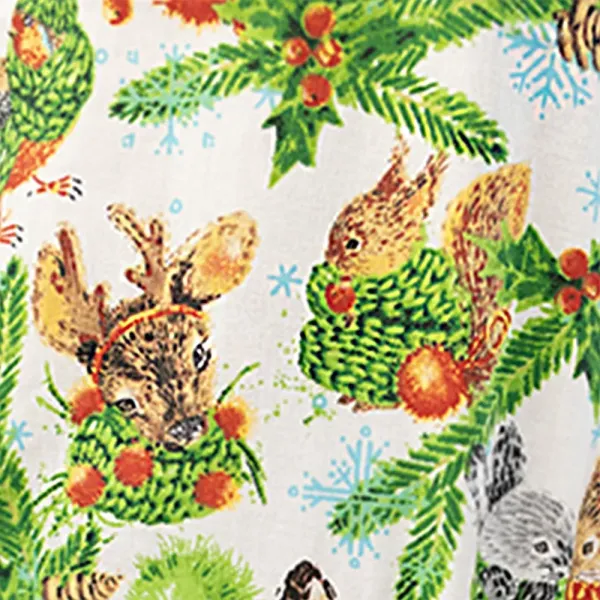Bluza medicala imprimata Lotus 1, editie speciala de Craciun, Christmas Jungle