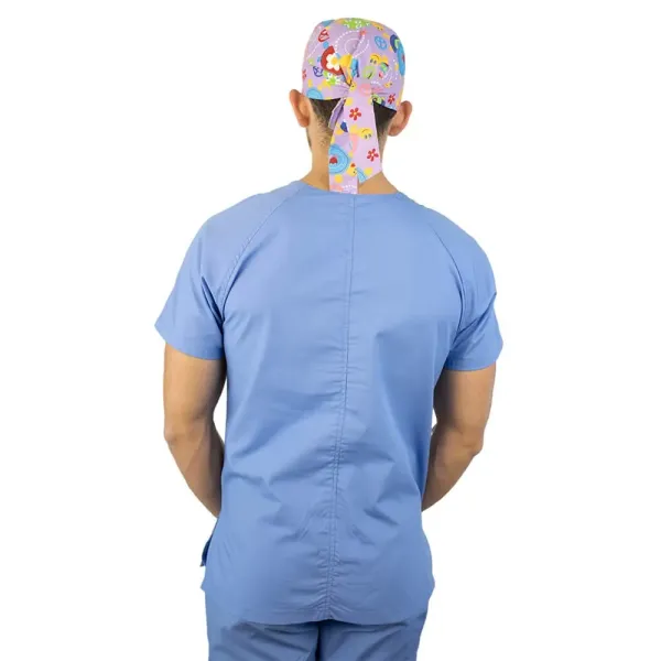 Costum medical unisex Lotus 4, Basic 2, albastru ciel