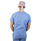 Costum medical unisex Lotus 4, Basic 2, albastru ciel