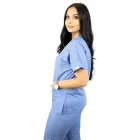 Costum medical unisex Lotus 4, Basic 2, albastru ciel