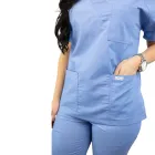 Costum medical unisex Lotus 4, Basic 2, albastru ciel