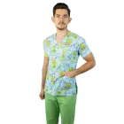 Bluza medicala imprimata Lotus 1