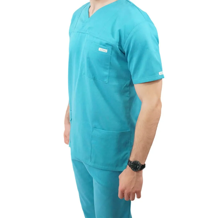 Costum medical Lotus 2, Basic 1, turcoaz - imagine 3