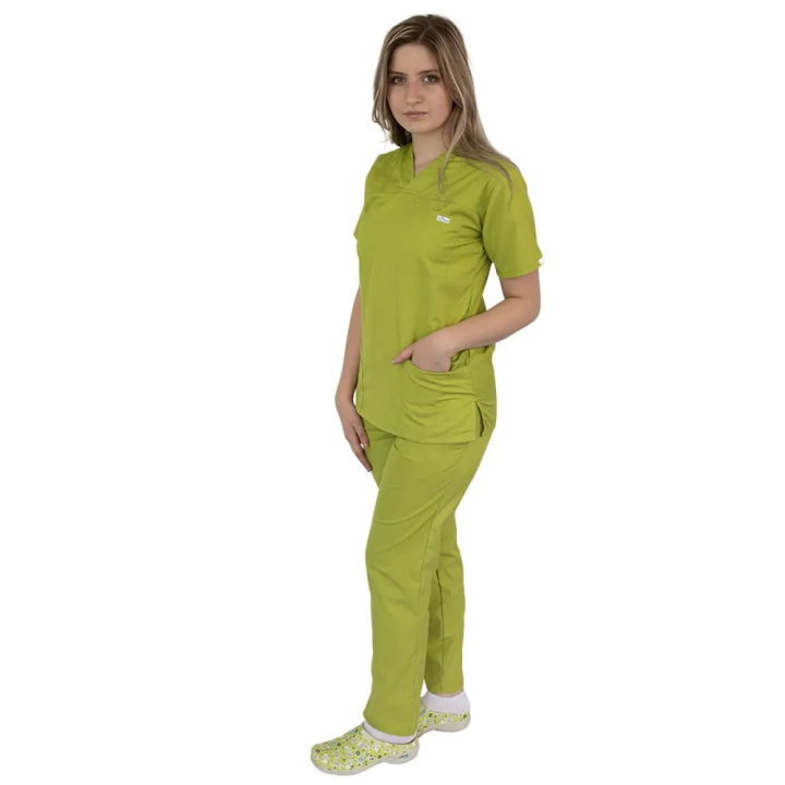 Costum medical Lotus 4, Basic 1, unisex, verde praz - imagine 5