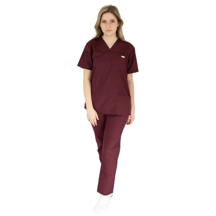 Costum medical Lotus 4, Basic 1, unisex, visiniu - imagine 1