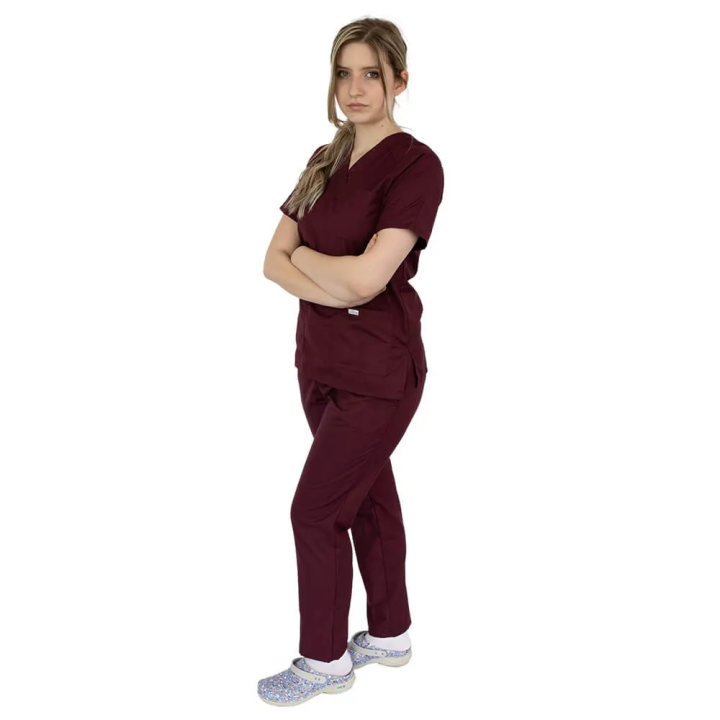 Costum medical Lotus 4, Basic 1, unisex, visiniu - imagine 3