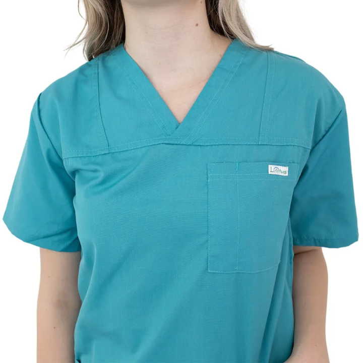 Costum medical Lotus 4, Basic 1, unisex, turcoaz - imagine 3