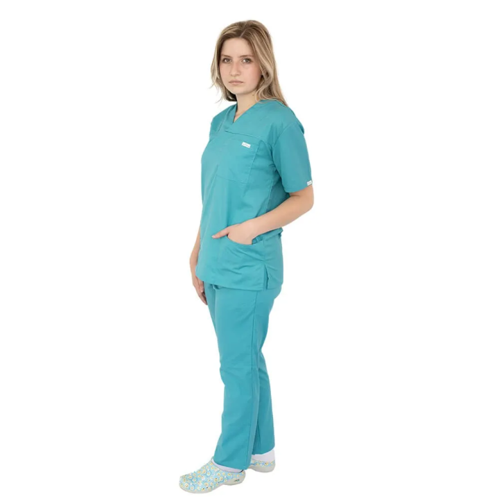 Costum medical Lotus 4, Basic 1, unisex, turcoaz - imagine 5