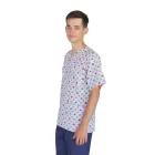 Bluza medicala imprimata Lotus 1, Red Diamond