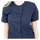 Bluza asimetrica cu capse, Lotus 1, bleumarin
