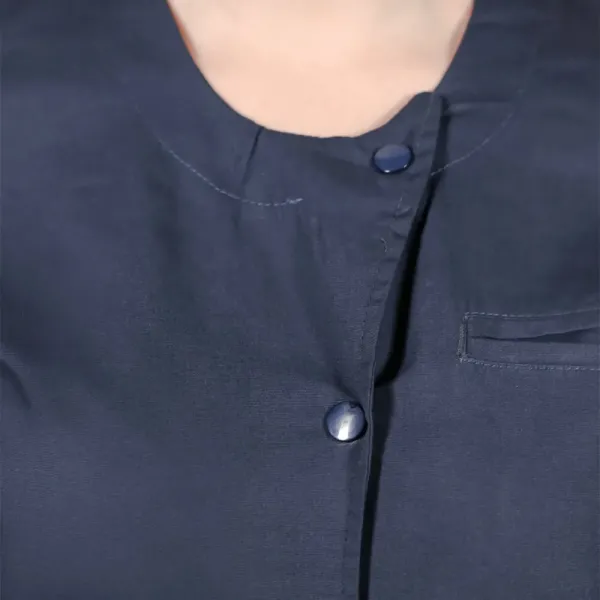 Bluza asimetrica cu capse Lotus 2, bleumarin