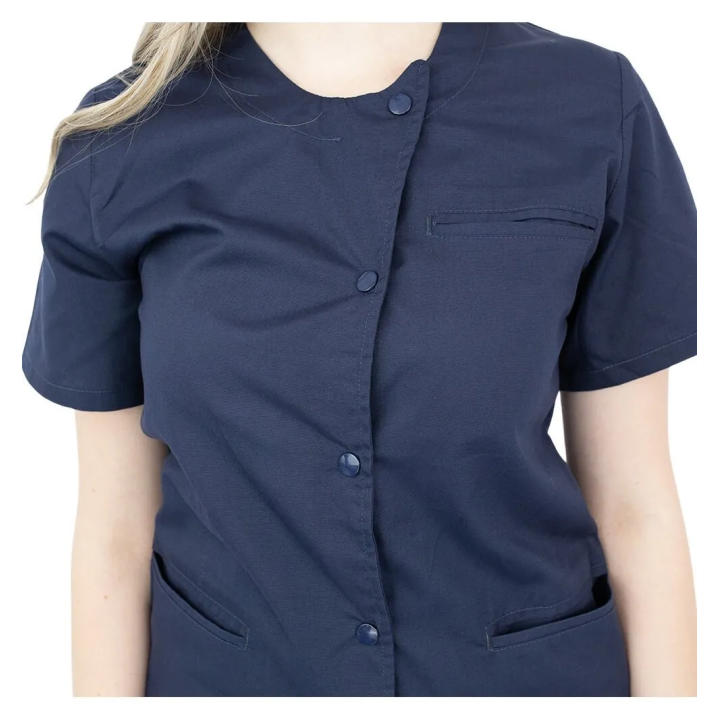 Bluza asimetrica cu capse Lotus 2, bleumarin - imagine 7