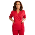 Bluza kimono cu maneca scurta Lotus 2, rosu
