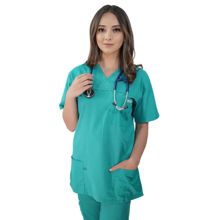 Costum medical Lotus 2, Basic 1, verde chirurgical - imagine 2