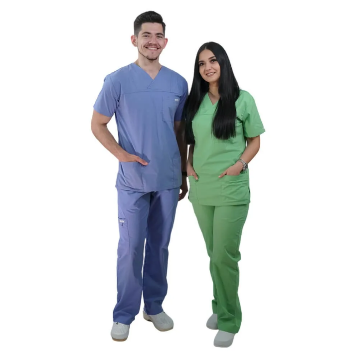 Costum medical Lotus 2, Basic 1, albastru ciel - imagine 2