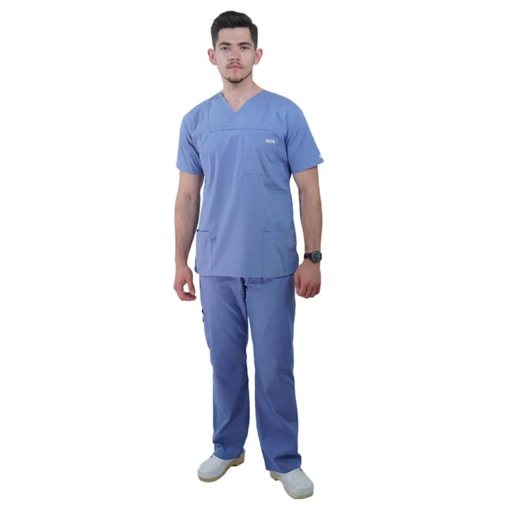 Costum medical Lotus 2, Basic 1, albastru ciel - imagine 3