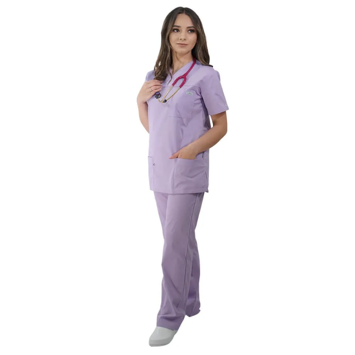 Costum medical Lotus 2, Basic 1, lila - imagine 2
