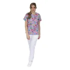Bluza imprimata asimetrica
