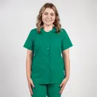 Bluza asimetrica cu capse Lotus 2, verde hunter