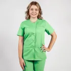 Bluza asimetrica cu capse Lotus 2, verde island