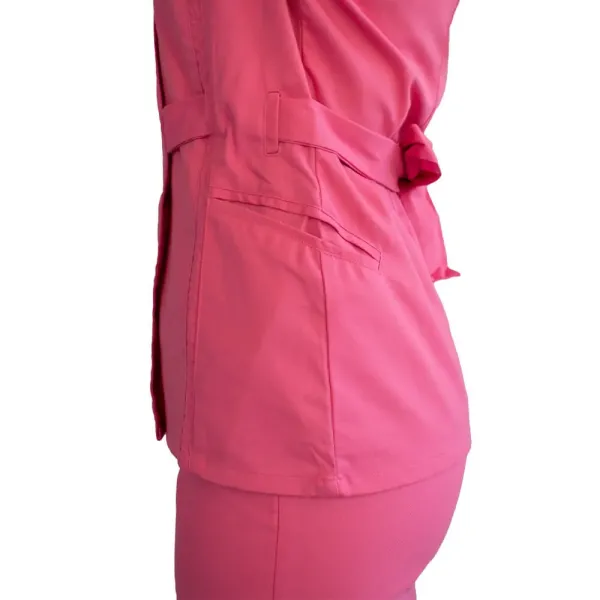 Bluza kimono cu maneca scurta Lotus 2, roz prafuit