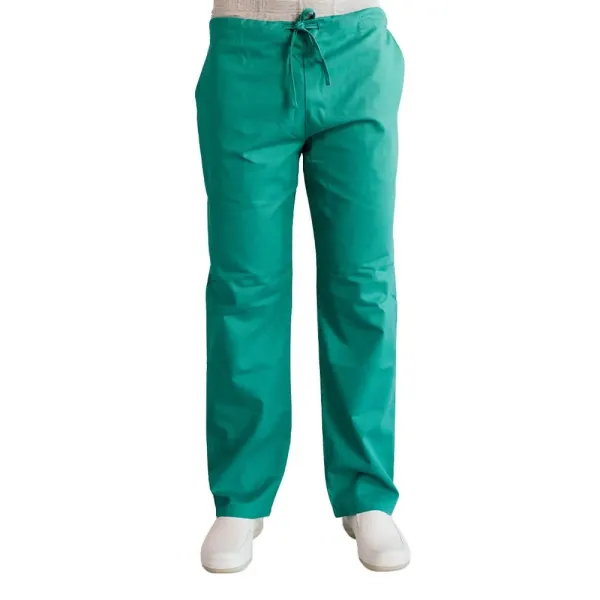 Costum medical Lotus 2, Basic 1, pantalon cu snur, verde chirurgical
