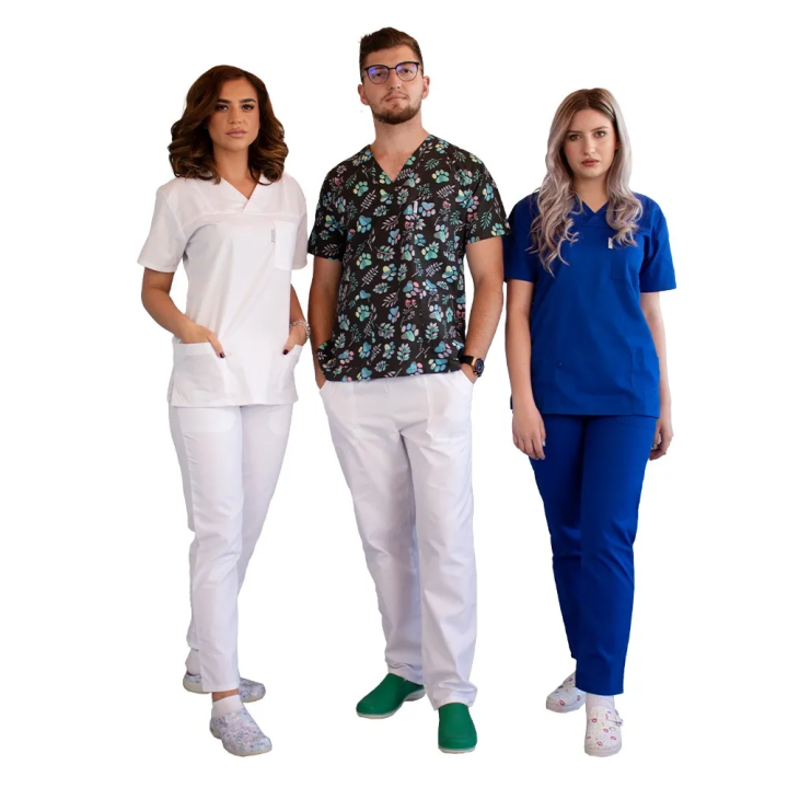 Costum medical Lotus 2, Basic 1, albastru royal - imagine 2