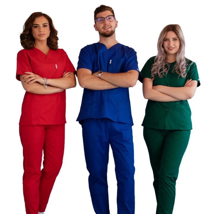 Costum medical Lotus 2, Basic 1, albastru royal - imagine 3