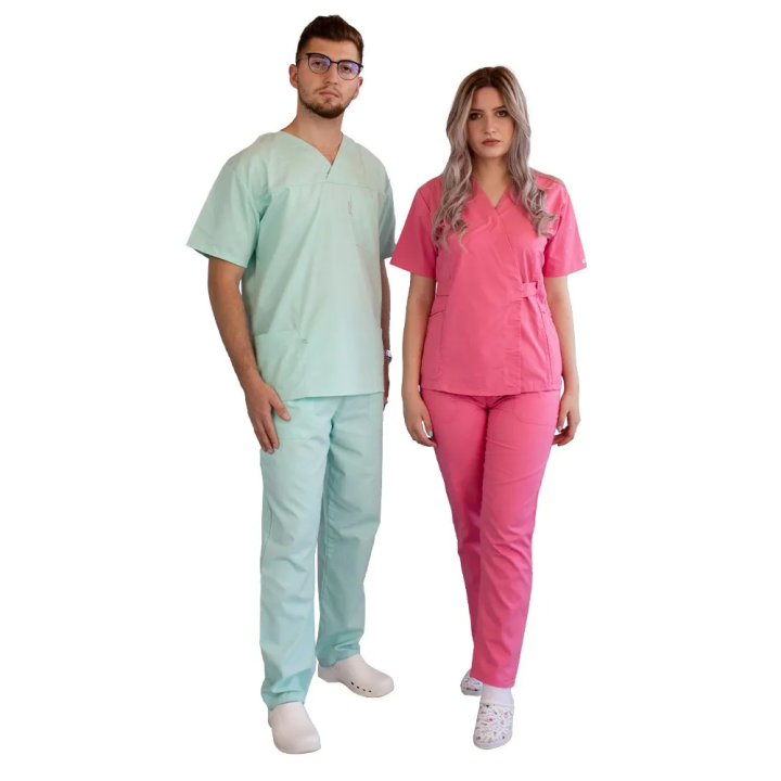 Costum medical Lotus 2, Basic 1, verde menta - imagine 5