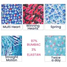 Bluza medicala imprimata, bumbac si elastan, Winning Hearts