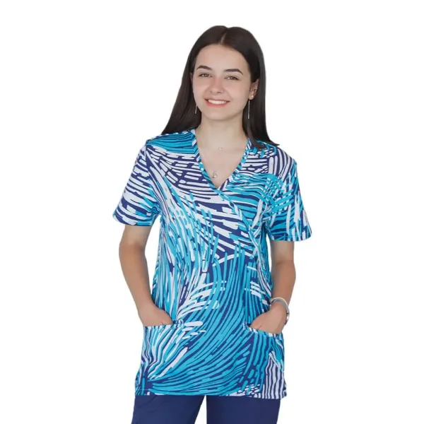 Bluza medicala imprimata Lotus 1