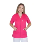 Bluza in V cu fermoar si maneca scurta