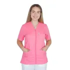 Bluza in V cu fermoar si maneca scurta