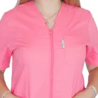 Bluza in V cu fermoar si maneca scurta, Lotus 3, BBC, roz prafuit
