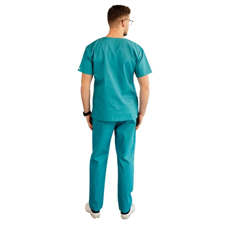 Costum medical Lotus 3, Basic 1 BBC, stretch, turcoaz - imagine 10