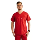 Costum medical Lotus 3, Basic 1 BBC, stretch, rosu