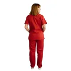 Costum medical Lotus 3, Basic 1 BBC, stretch, rosu