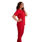 Costum medical Lotus 3, Basic 1 BBC, stretch, rosu