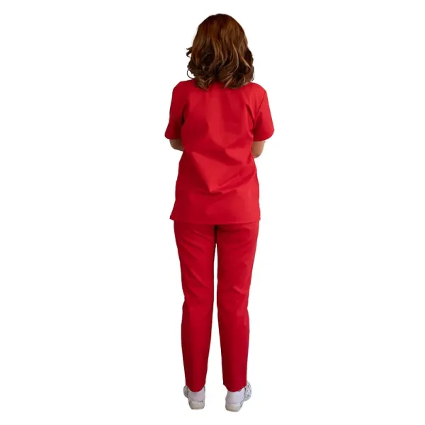 Costum medical Lotus 3, Basic 1 BBC, stretch, rosu