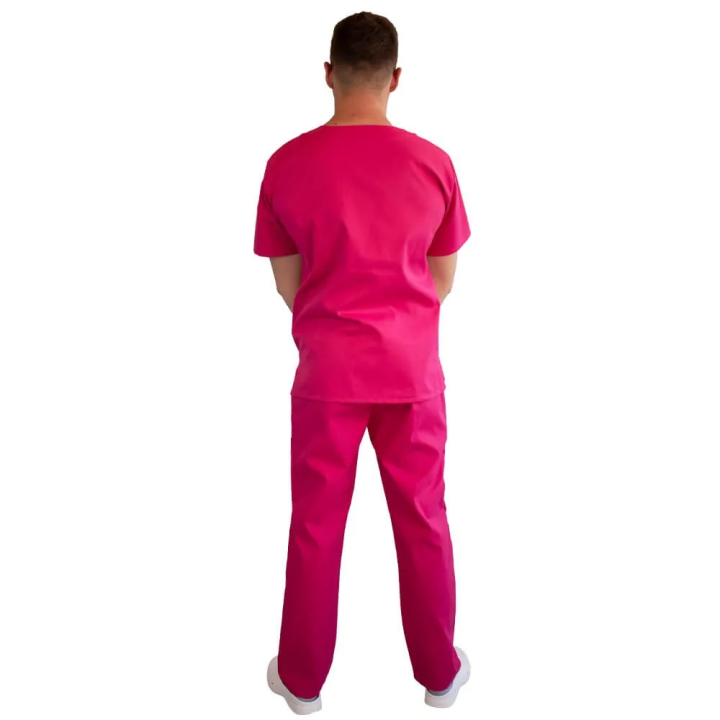 Costum medical Lotus 3, Basic 1 BBC, stretch, fucsia - imagine 2