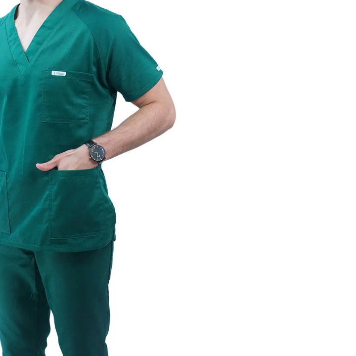 Costum medical Lotus 3, Basic 2, BBC, stretch, verde hunter - imagine 2