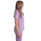 Bluza asimetrica cu capse Lotus 3 BBC, stretch, lila